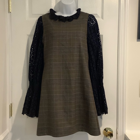 Sea Dresses & Skirts - SEA Women’s Plaid/Navy Whimsigoth Y2K Preppy Academia School Girl Fall Dress